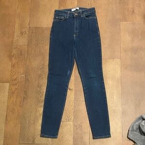 American Apparel High Rise Dark Blue Jeans
